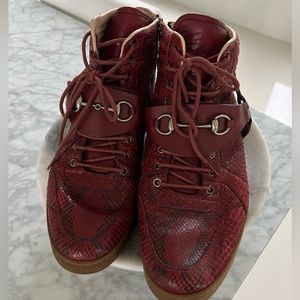 Gucci Hightop Snakeskin Sneakers